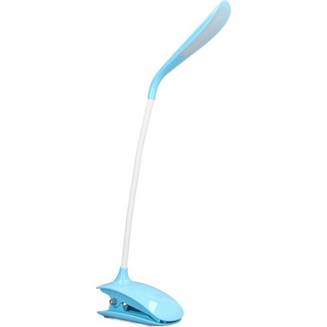 Wiederaufladbare LED-Klemmleuchte mit USB-Anschluss für Schreibtisch, Schlafzimmer, Arbeitszimmer, Nachttischlampe (weißes Licht, eingebauter Akku) (1/5)