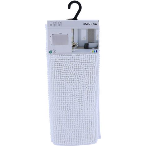 Tappetino da bagno con palline, 45x75 cm, bianco (1/2)
