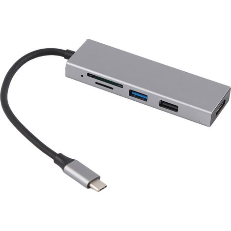 Hub USB C 5 en 1 avec Ports USB 3.0, Lecteur de Carte SD, HDMI pour Tablette iPad et Android (1/5)