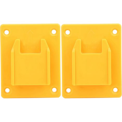 Juego de 2 soportes de pared amarillos compatibles con la herramienta eléctrica Milwaukee M18 de 18 V/20 V. (1/5)