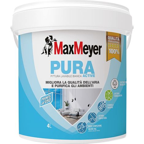 MAXMEYER Pittura per interni Anti-inquinamento Pura Active BIANCO 4 L (1/3)
