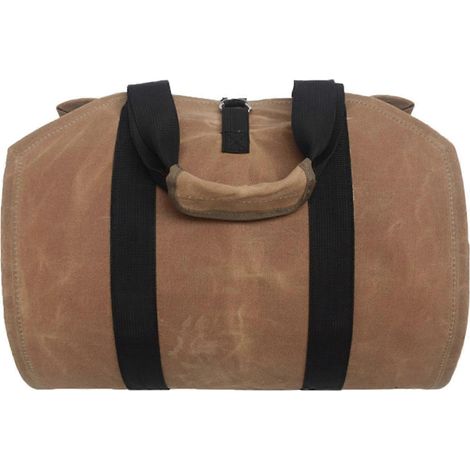 Kaminholz-Tragetasche aus gewachstem Canvas mit Griffen und Sicherheitsgurt für Camping, Indoor-Brennholz, Holzhalter