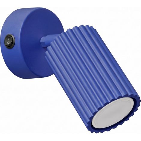 SOLLUX SL.2319 Aplique de pared KARBON ultramarino con interruptor - ref: SL.2319 (1/2)