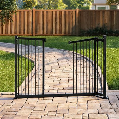 Barrière de sécurité pour animaux extensible 107 x 76 cm noir (1/5)