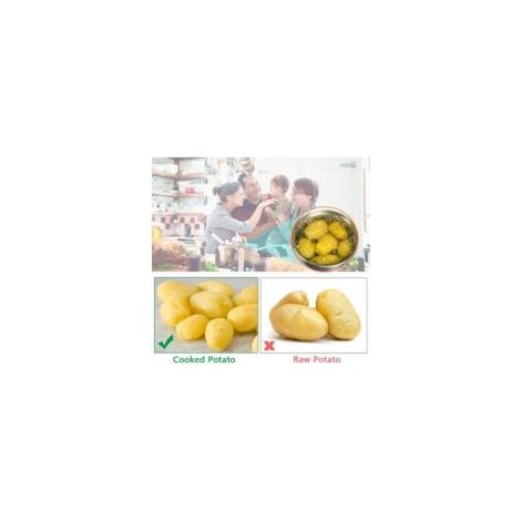 Manueller Kartoffelstampfer mit 3 austauschbaren Scheiben mit unterschiedlichen Löchern, perfekt für Obst und Gemüse - Crezuo