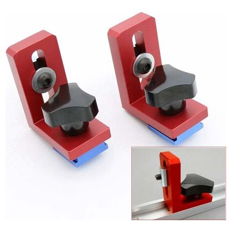 BUNTHAUS Lot de 2 supports coulissants en T pour outils de menuiserie en aluminium (1/5)