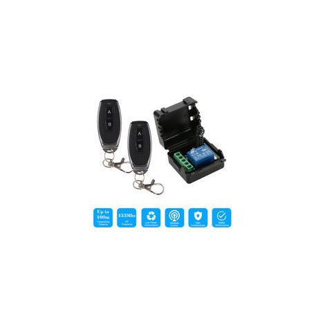 Commutateur A Distance Sans Fil 433Mhz Dc 12V 1Ch, Avec Telecommandes De Transmetteur Rf, 2Pcs (1/5)