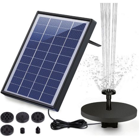 Solar Fountain, 1500mAh Battery Solar Pond Pump, Upgraded Floating Solar Fountain with 6 Styles Fountain for Garden, Bird Bath, Pond. Visit AISITIN Store (1/5)