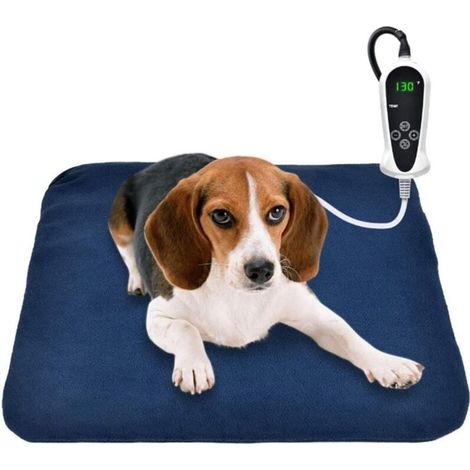 Almohadilla térmica para mascotas, almohadilla térmica para gatos, con termostato inteligente, almohadilla térmica ajustable e impermeable para perros, tapete para cama, tamaño: 45 × 45 cm (1/4)