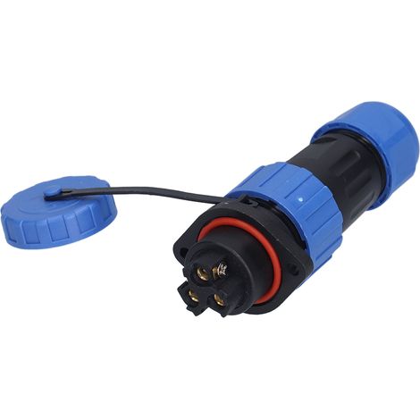 Connecteur étanche IP68 LP20, prise aviation 3 broches 250V, longueur 612mm pour alimentation (1/5)