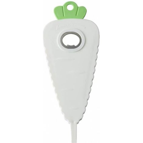 Ouvre-boîte et ouvre-bouteille - - Radis blanc - 8,5 x 21,5 cm - Design contemporain - Pratique (1/5)