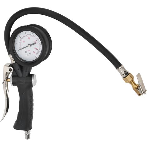 Manomètre de pression des pneus portable pour voiture et moto avec tête rotative 20104 (1/5)