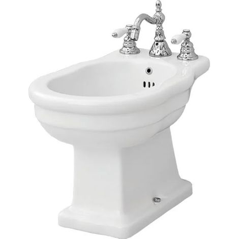 Bidet Hermitage distanziato da muro cm. 56x36 bianco lucido di (1/4)