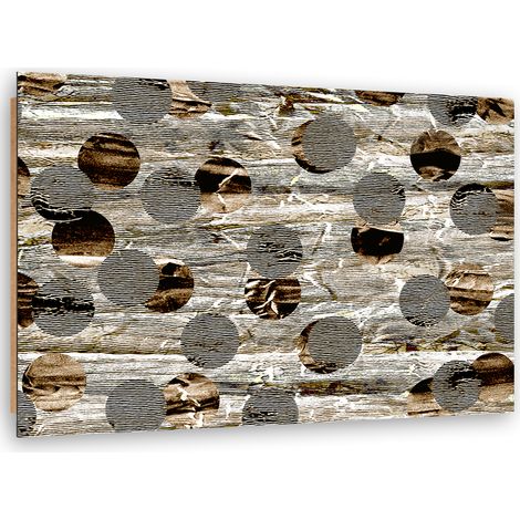 Quadro deco panel, Astrazione di ruote marroni - 60x40 (1/5)