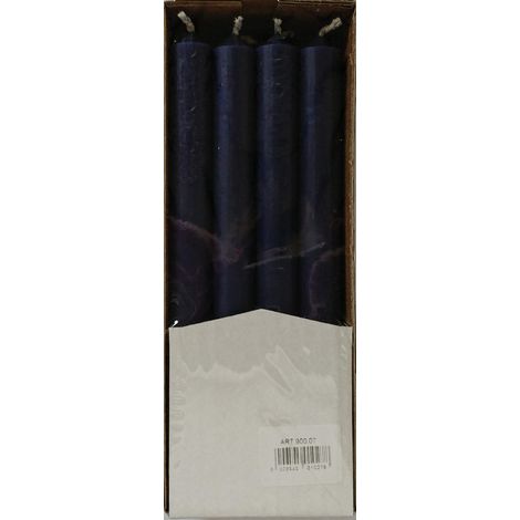 Candele cilindriche colore pieno Ø 1,9 cm 12 pezzi - Blu