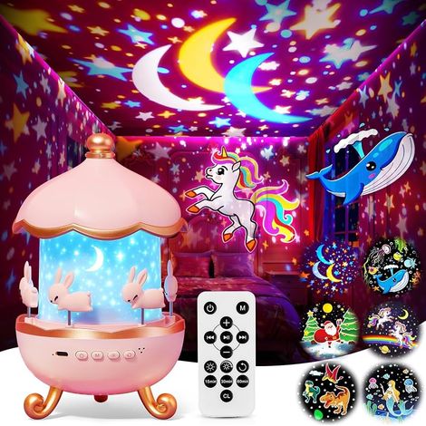 Jouet Fille Cadeau Fille, Veilleuse Enfant Lampe de Chevet Projecteur (1/5)