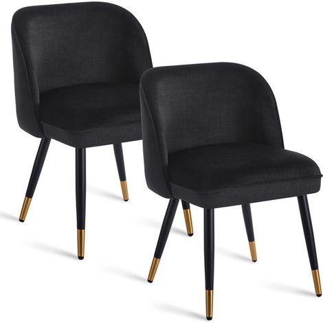 Chaises en Velours, Assise à Ressorts et Dossier Ergonomique (1/5)