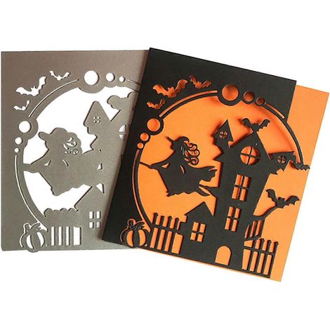 Halloween-Hexenhaus-Stanzformen, DIY-Stempel, Bastelvorlagen, Formen und Schablonen