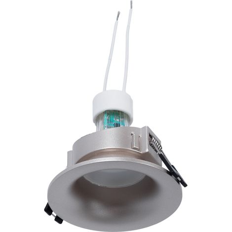 Lotto Anello da incasso Ø86mm (champagne) + Lampadina GU10 5,4W + - Bianco Freddo