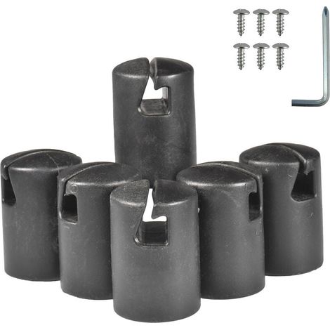 Caps De Protection Pour Poteaux De Trampoline - Fixations En Forme De G - Compatible Avec Poteaux De 1,26 Pouces (32 mm) - Lot De 6 (1/5)
