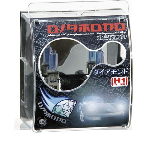 2 Ampoules Diamond Xenon - H1 12V 55W 4400K - P14.5S - Homologuees (1/2)