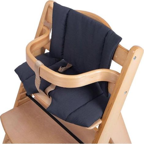 Coussin confortable pour chaise haute bébé, en mousse haute densité, en coton, noir. (1/5)