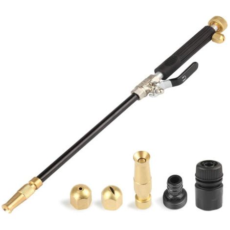 royaluxe -Pistolet A Eau Haute Pression Avec 3 Buse,Haute Pression Lance à Eau,Lance de Nettoyeur Haute Pression,Tuyau Haute Pression pour Lavage Voiture,Arrosage La Maison,Irrigation La Pelouse (1/5)