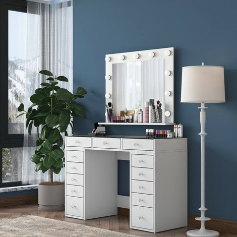 Cómoda Alkarb, 13 Cajones, 44.5x120x79.8h cm Blanco (1/5)