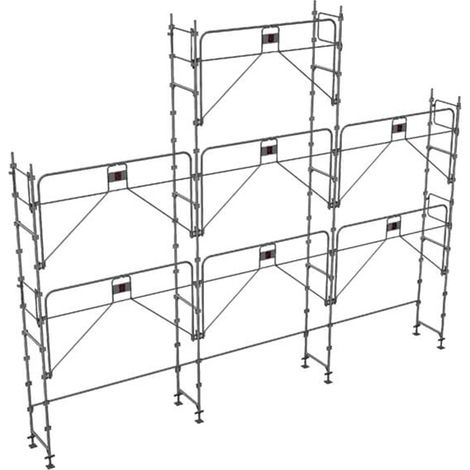 Gerüst 68m² - Stellrahmen, Geländerversion - DUO68GC-PI-S