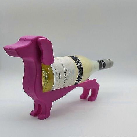 Porte-bouteille de vin Teckel, support décoratif pour bouteille de vin sur le thème du teckel, idéal pour le bar ou le comptoir de la cuisine. Idée cadeau originale pour Noël pour les amoureux des chi (1/5)