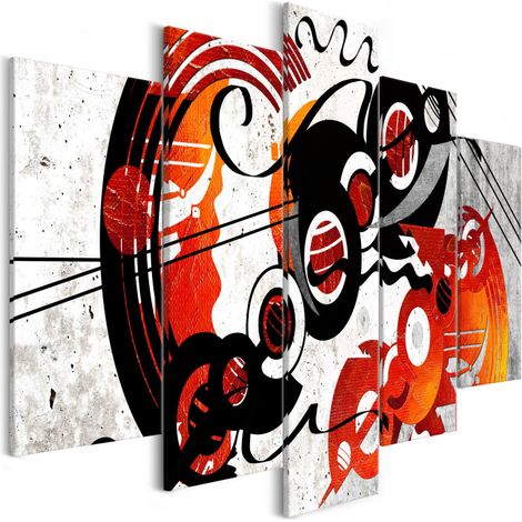 Tableau Imprimé 5 Panneaux "Music Creations Wide" 50 x 100 cm (1/2)