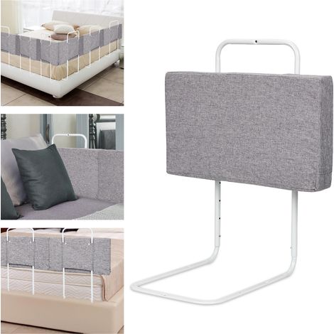 TolleTour 1 pezzo sponda letto bambini 50 cm, protezione anticaduta regolabile, lino (1/5)