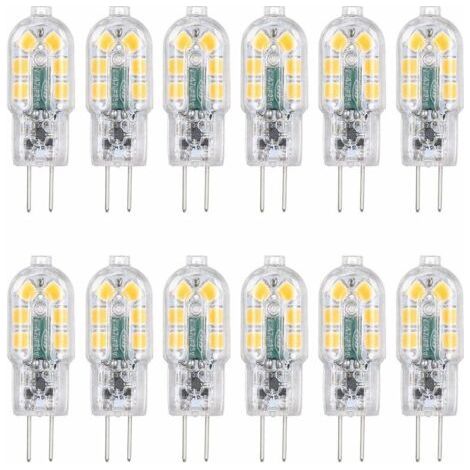 G4 12V 3W LED-Lampe, entspricht einer 30W bruchsicheren Glühbirne, 360° Abstrahlwinkel, 160 lm, nicht dimmbar, flimmerfrei, 12er-Packung (warmweiß 3000K) (1/5)