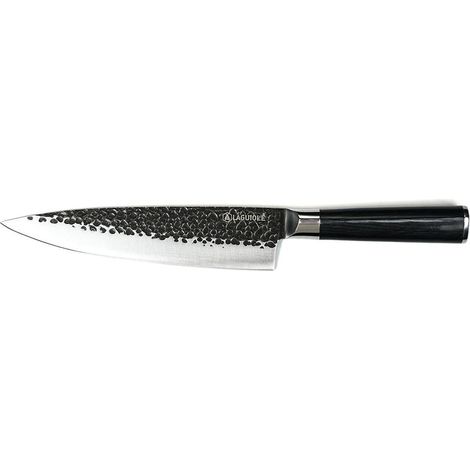 LAGUIOLE CUISSON - Couteau de chef noir 34cm avec étui - "Sen" (1/4)