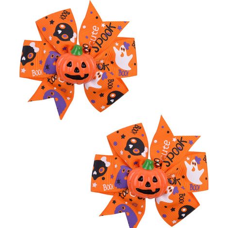 Halloween Chauve-Souris Tête Horreur Épingle À Cheveux Fantôme Festival Cheveux Accessoires Couvre-chef Décoratif Résine Arc Partie Épingle À Cheveux (A)