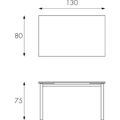 Tavolo Allungabile 130-200 x 80 cm - Baud (1/5)