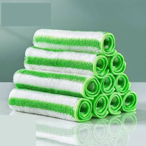 Lot de 10 torchons de cuisine en fibre de bambou, chiffons de nettoyage, chiffons à poussière, essuie-vaisselle absorbants, chiffons de nettoyage réutilisables (1/3)