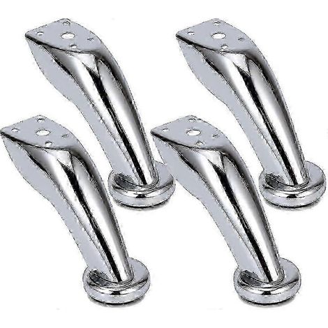 Ensemble de pieds de meubles, pieds de canapé épais en acier inoxydable, pieds chromés, pieds pour meubles, armoires et canapés-lits, compatibles avec canapés, chaises, tabourets et armoires SZBUM211 (1/5)