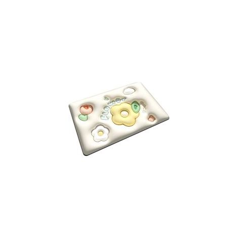 Tapis de bain en diatomite antidérapant – Effet 3D fleurs – 40 × 60 cm – Modèle LTH-005 (1/5)