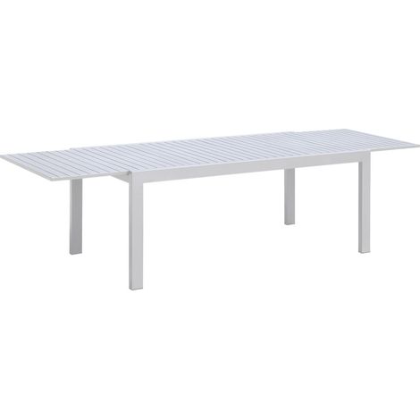 Tavolo Allungabile da Giardino 100x180/240x75 cm in Alluminio Bianco