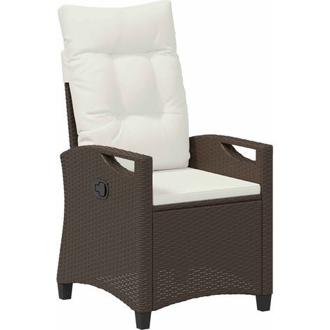 Maison Exclusive - Verstellbarer Gartenstuhl Braun und Creme 56 x