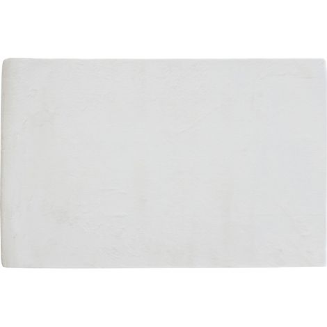 Tapis shaggy à poils longs effet fourrure - 160 x 230 cm - Blanc cassé - BUNNY