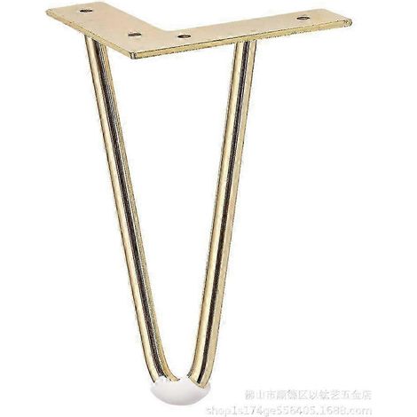 Pieds de support de meubles en métal, pieds de table en fer de style épingle à cheveux, avec vis, 2, 10 cm. (1/5)