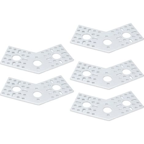 5 plaques à grille perforée en alliage d'aluminium pour fixation de pièces robotiques et équipements industriels (lot de 5) (1/5)