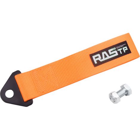 Car modification accessories, trendy and personalized front bumper decorations, tow straps, tow ropes - - [RASTP logo] Orange (1/4)