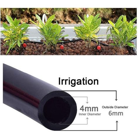 Tuyau de Raccordement de Micro-Irrigation, Reliant Le Tuyau d'agriculture de Tuyau de système de Distribution d'eau de Jardin de pelouse d'agriculture(50m) (1/4)