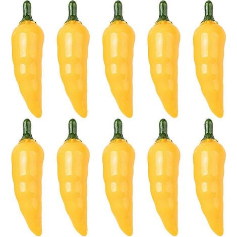 Poivron factice, accessoire photo ressemblant à un légume, décoration de cuisine, accessoire pédagogique pour enfants - Jaune (1/5)