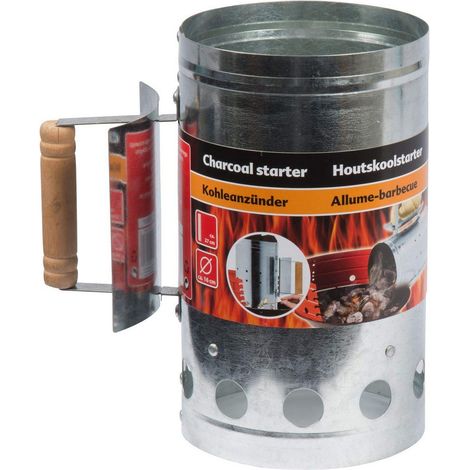Kohlenstarter bbq-collection Edelstahl 17x27,5 cm