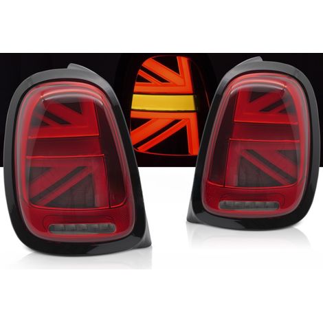 Paire de feux arriere Mini Cooper F55-F56-F57 de 2014 a 2017 Rouge - FULL Led