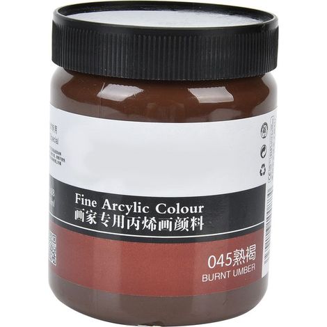 Peinture Propylène Liquide 300ml, Couleur Terre d'Ombre Brûlée, Pigment Stable et Imperméable, Flacon Doseur (1/5)